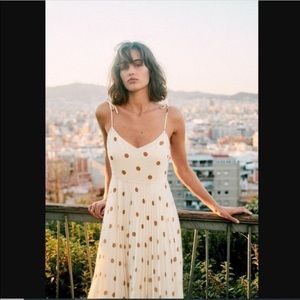 Sezane polka dot maxi dress